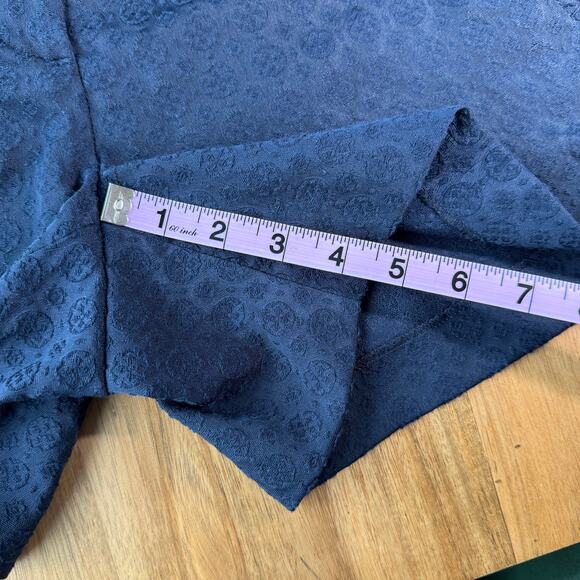 Theory Lynie Jacquard Shorts Low Rise Chino Style Mini Short Size 2 Blue - Picture 10 of 11